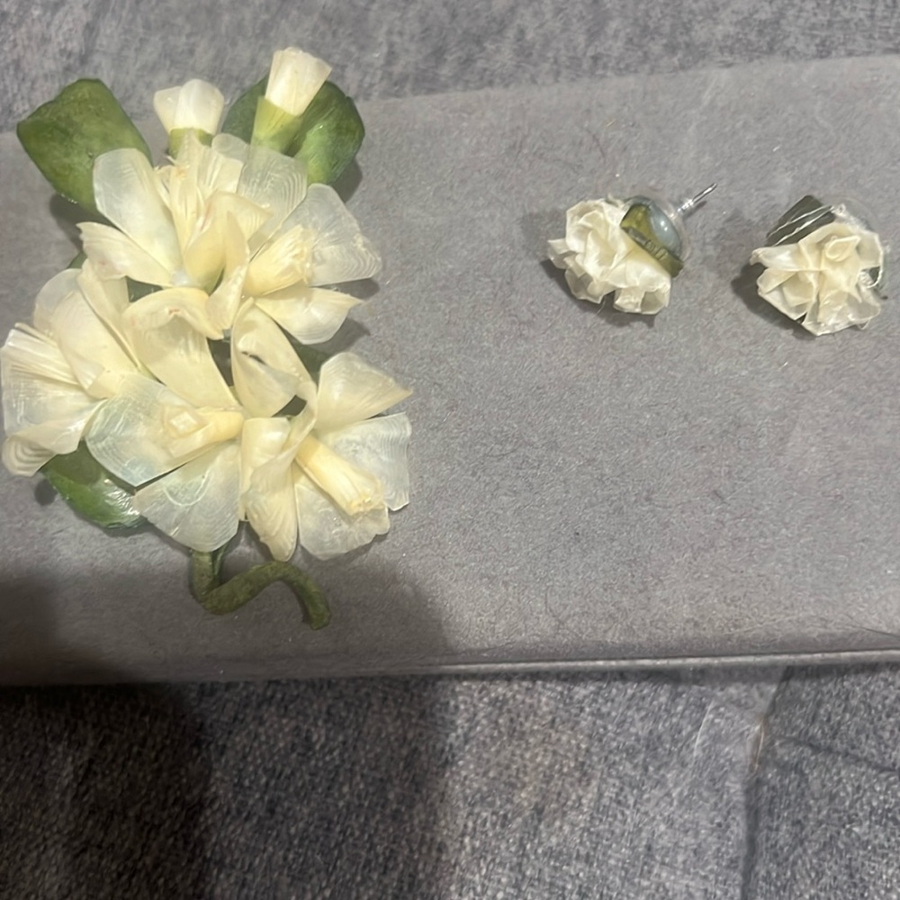 Vintage. Antique broach and earrings